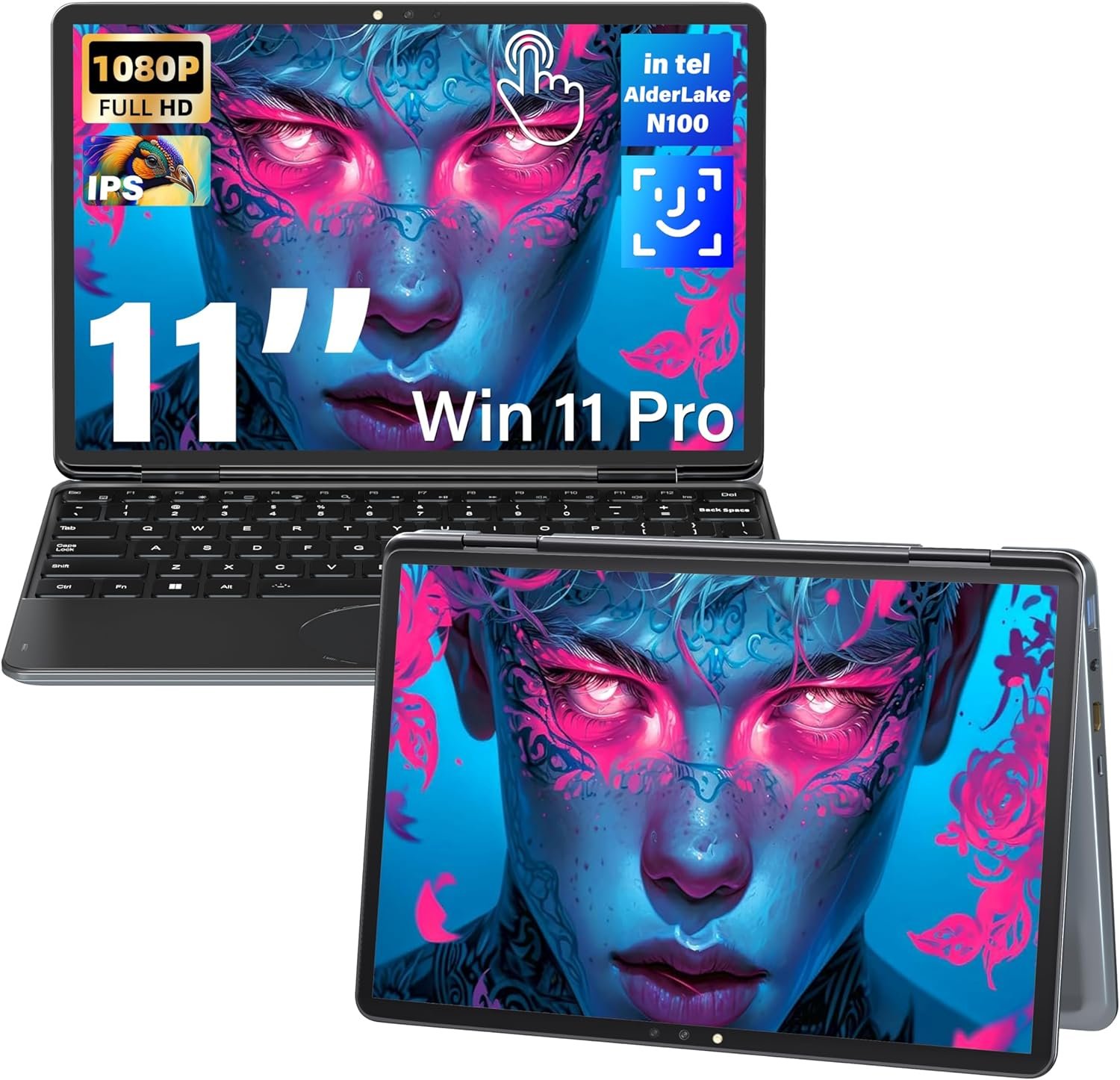 The Ultimate Travel Companion: Review of the 11" Gray 2-in-1 Convertible Touchscreen Laptop