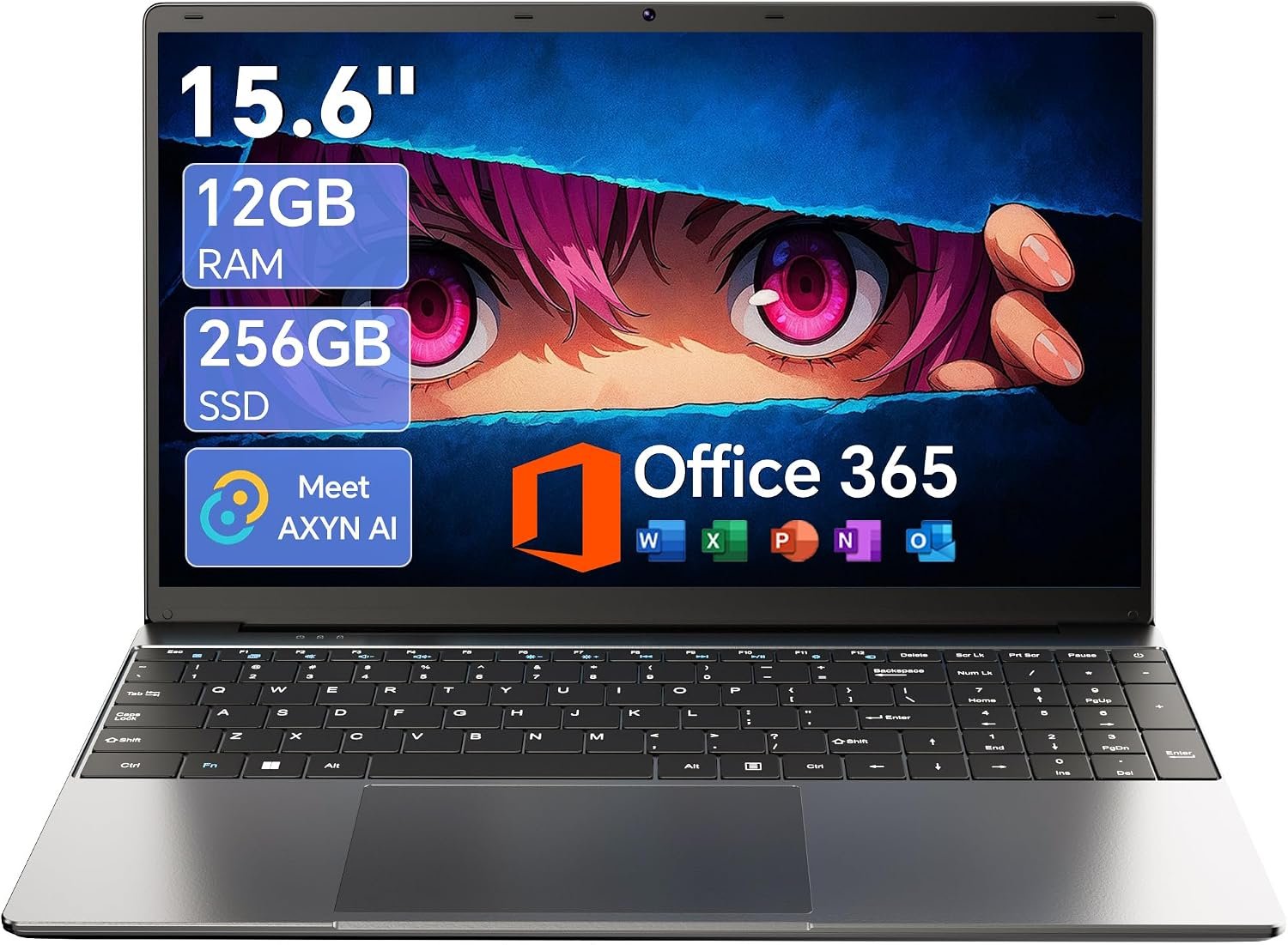 Unlock Productivity: The Ultimate 15.6" AI Laptop with Office 365 & 12GB RAM