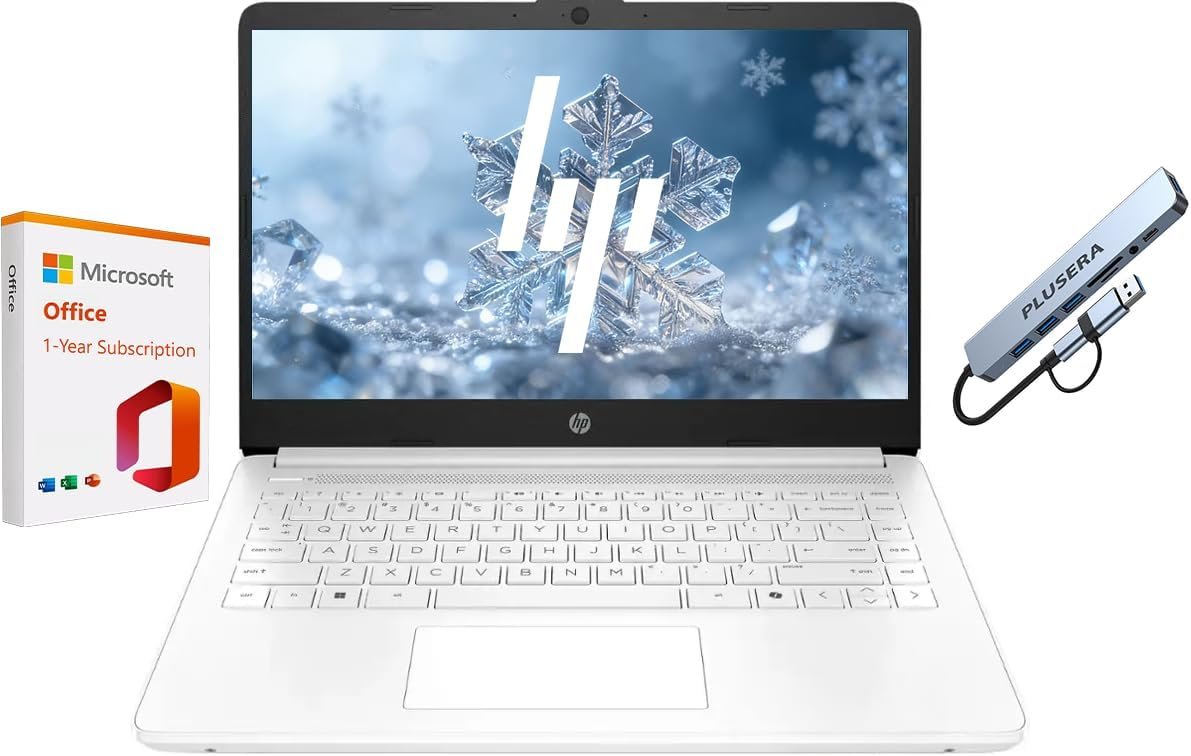 Unlock Productivity: HP 14" Business Laptop with AI-Enhanced Office 365