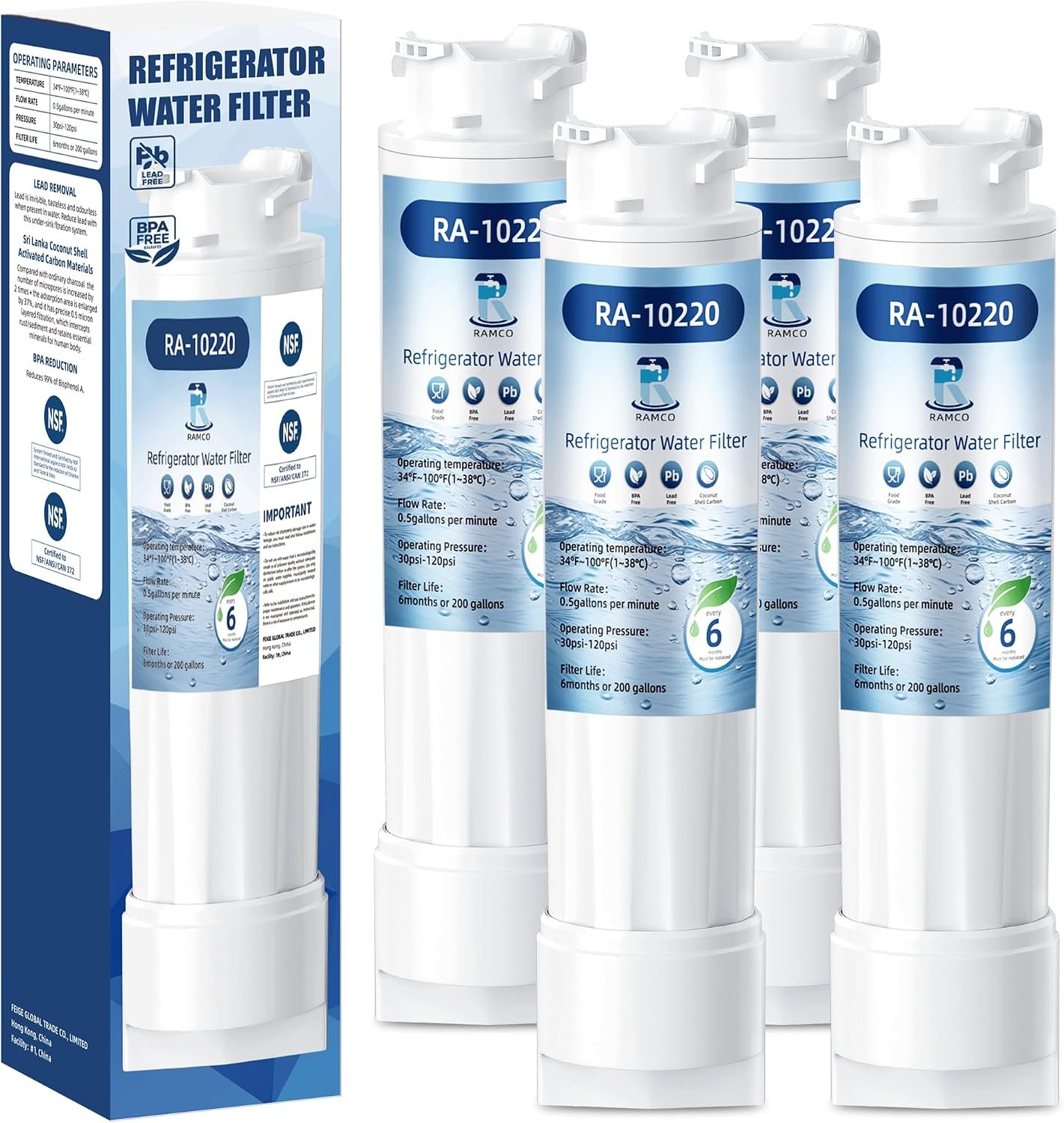 Essential Water Filter Replacements: Top 4 Pack for Frigidaire & LG Models
