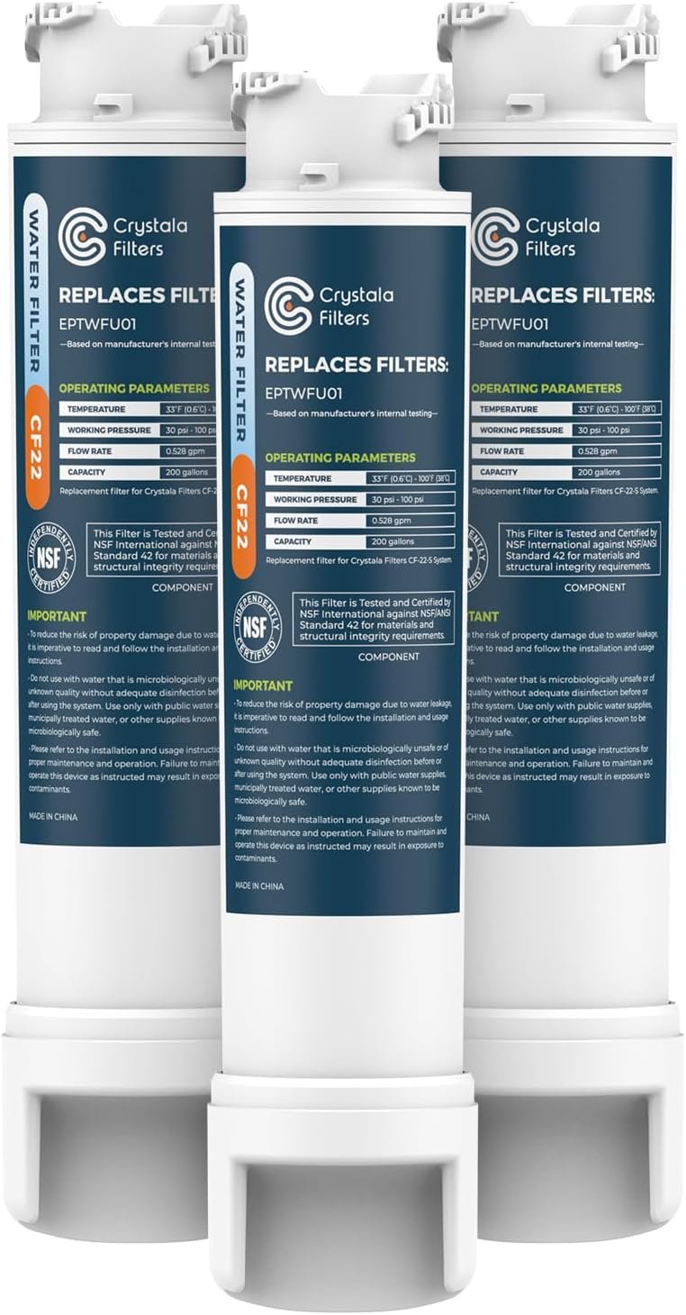 Unlock Pure Refreshment: Crystala CF22 Filters for Frigidaire - 3-Pack Review!
